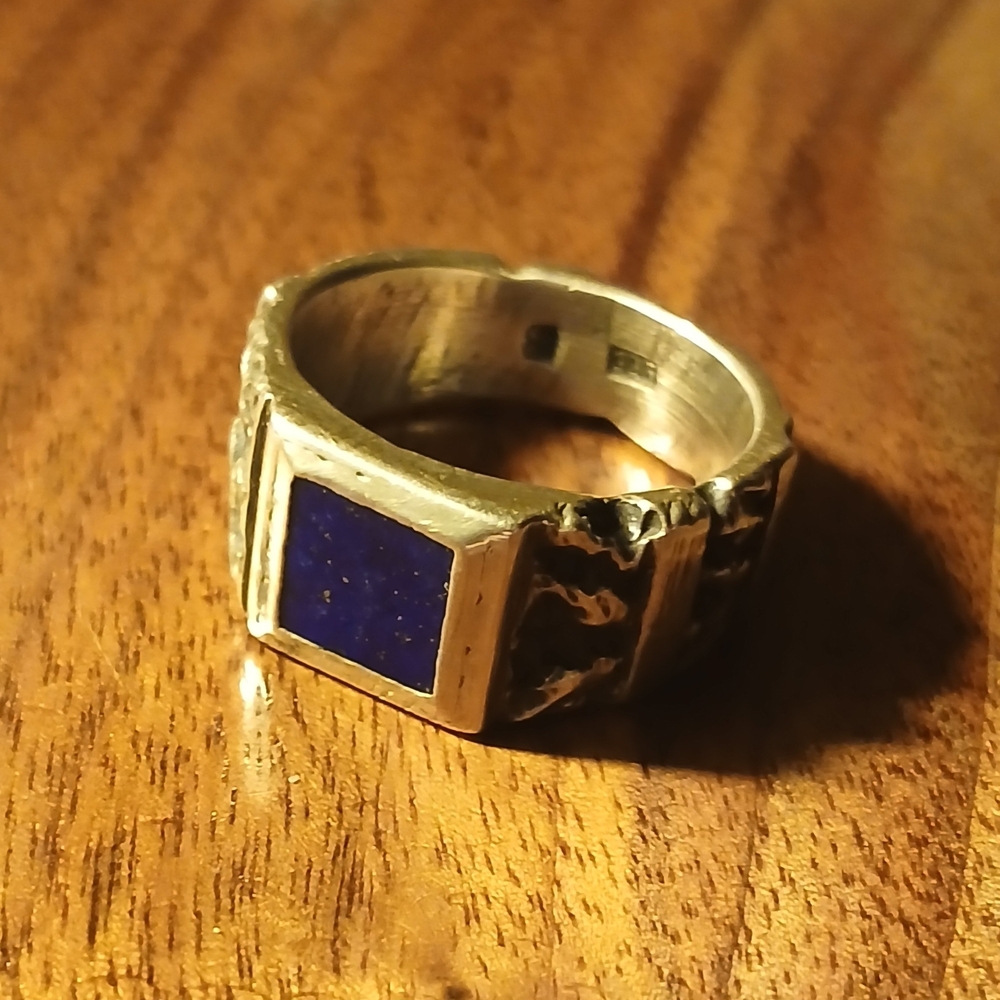 Men's Lapis Lazuli Sterling Silver Ring
